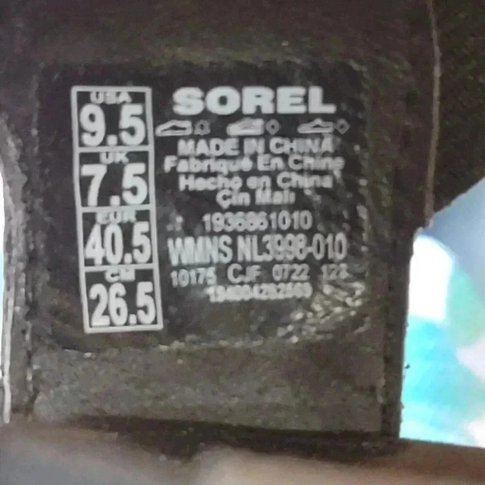 sorel cameron Platform Strap sandals Black Women's Size 9.5 - Picture 7 of 8